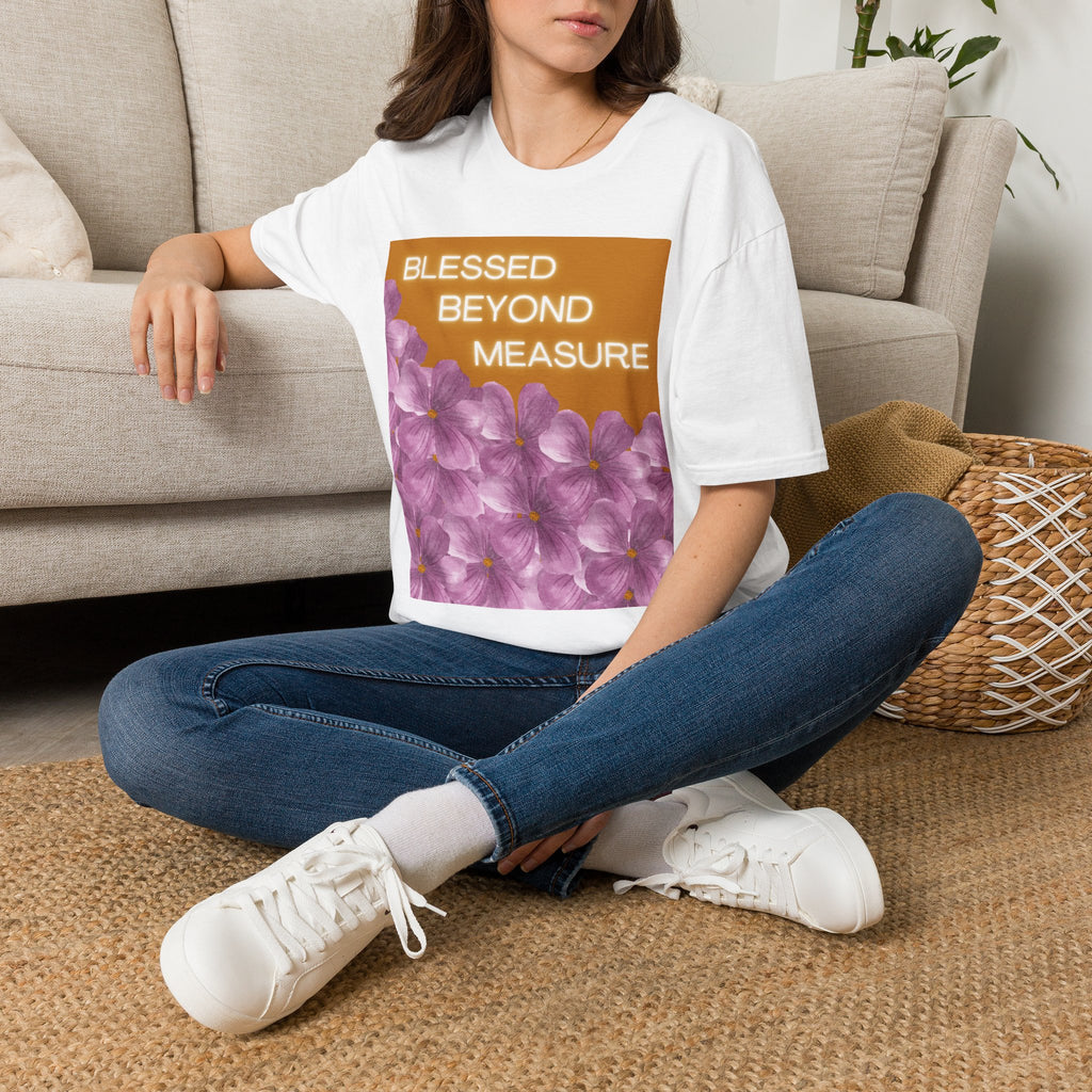 T-Shirt — "Blessed Beyond Measure" Floral Graphic Tee