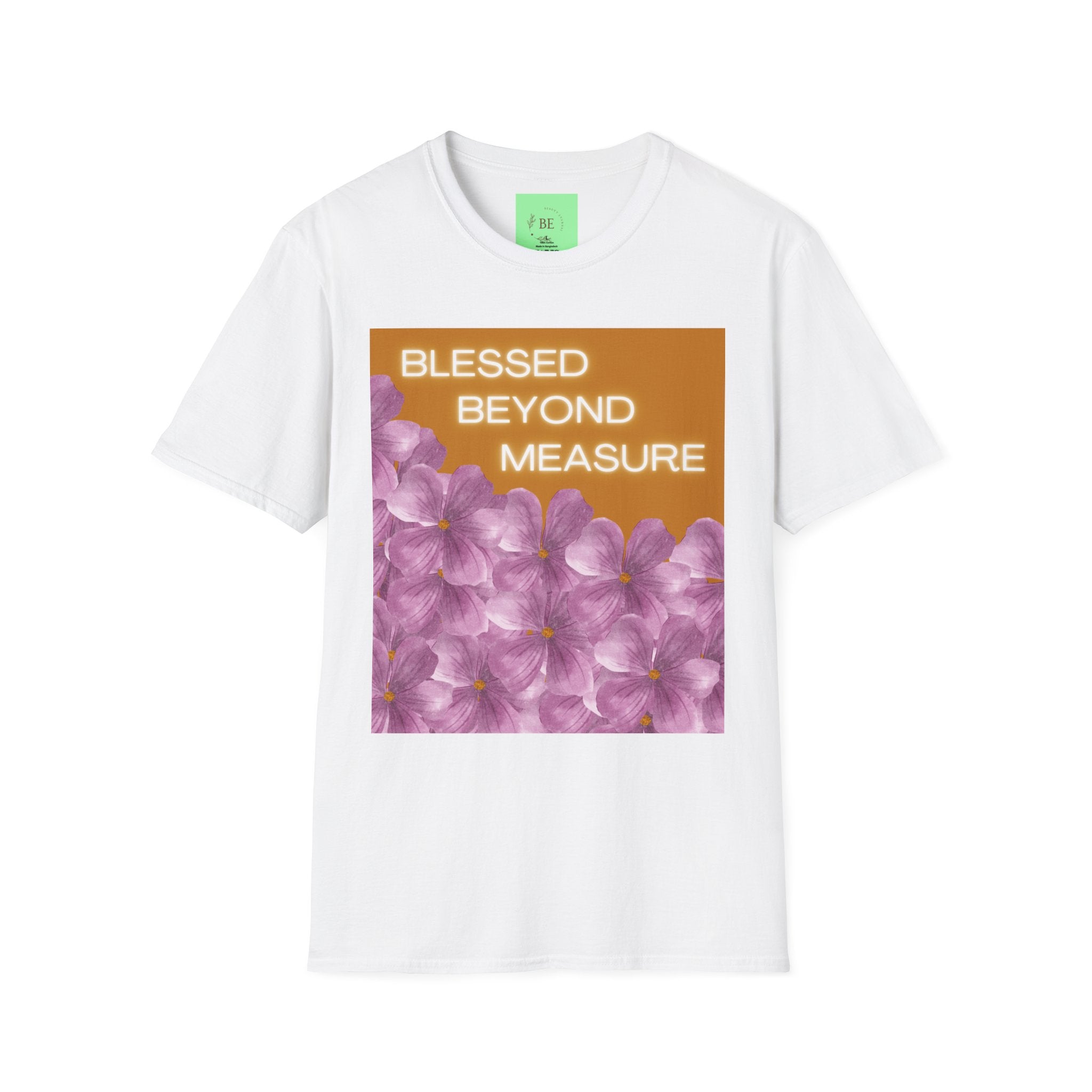 T-Shirt — "Blessed Beyond Measure" Floral Graphic Tee