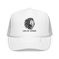 Lion of Judah Foam Trucker Hat — Embroidered Lion Mesh Cap