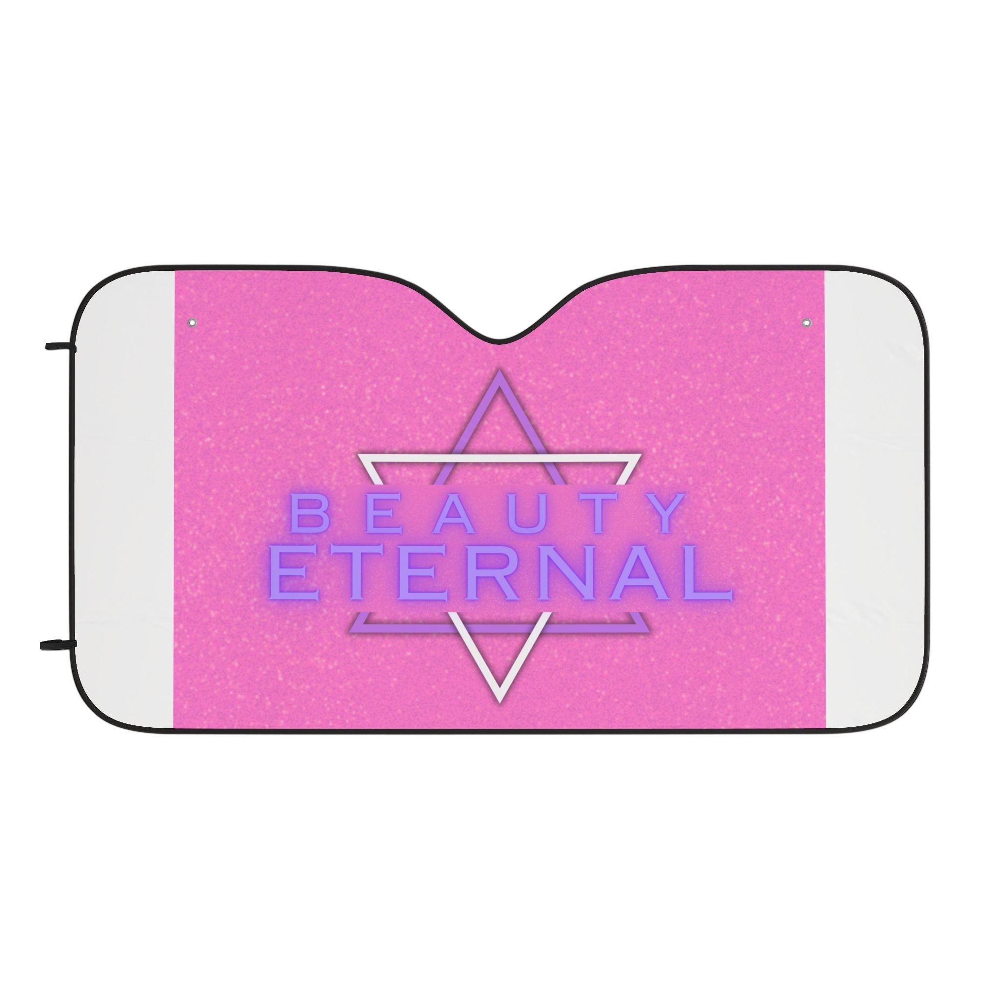 Beauty Eternal Pink Car Sun Shade — Neon Aesthetic Windshield Protector