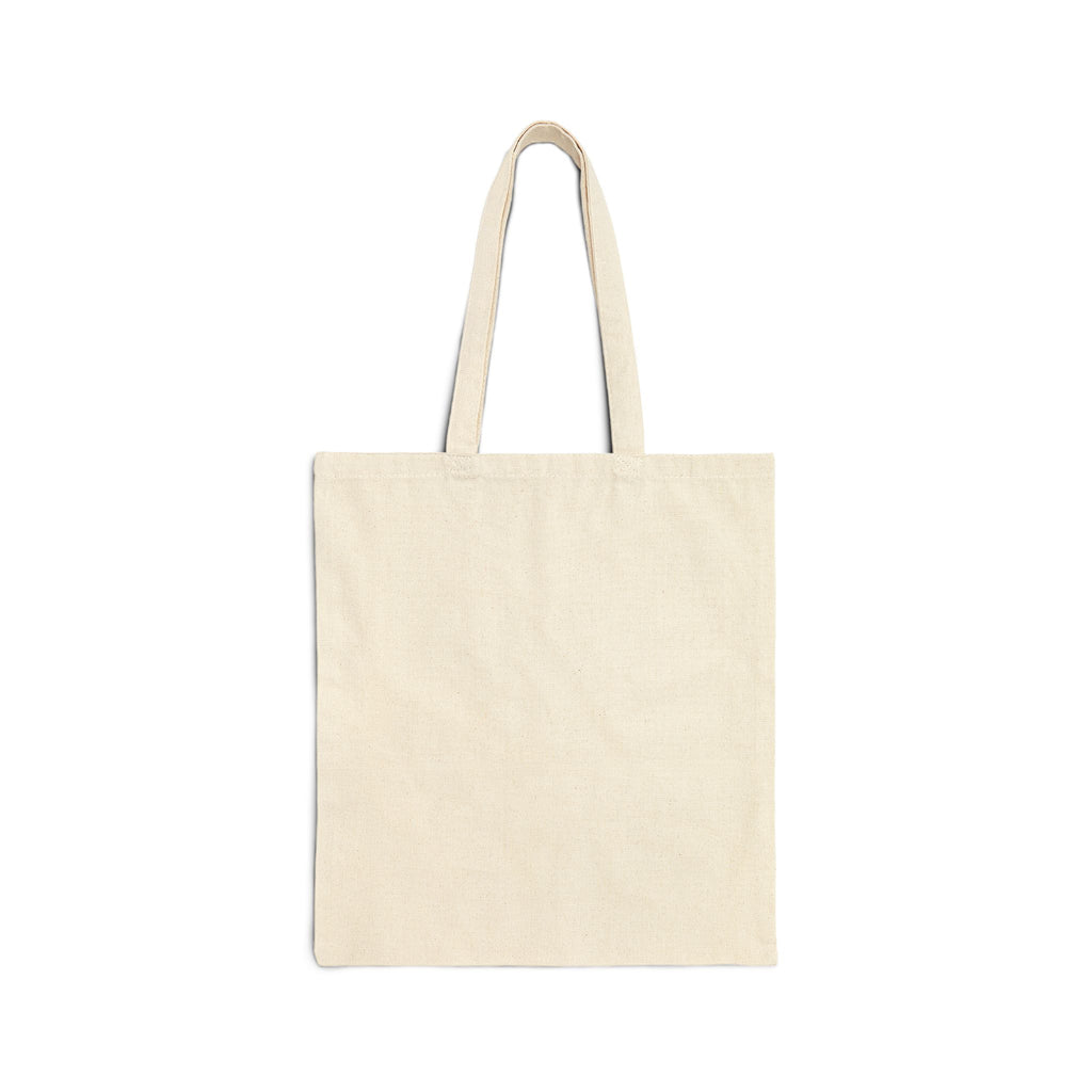 Peace Be Still Cotton Tote — Blue Floral Dove Canvas Bag
