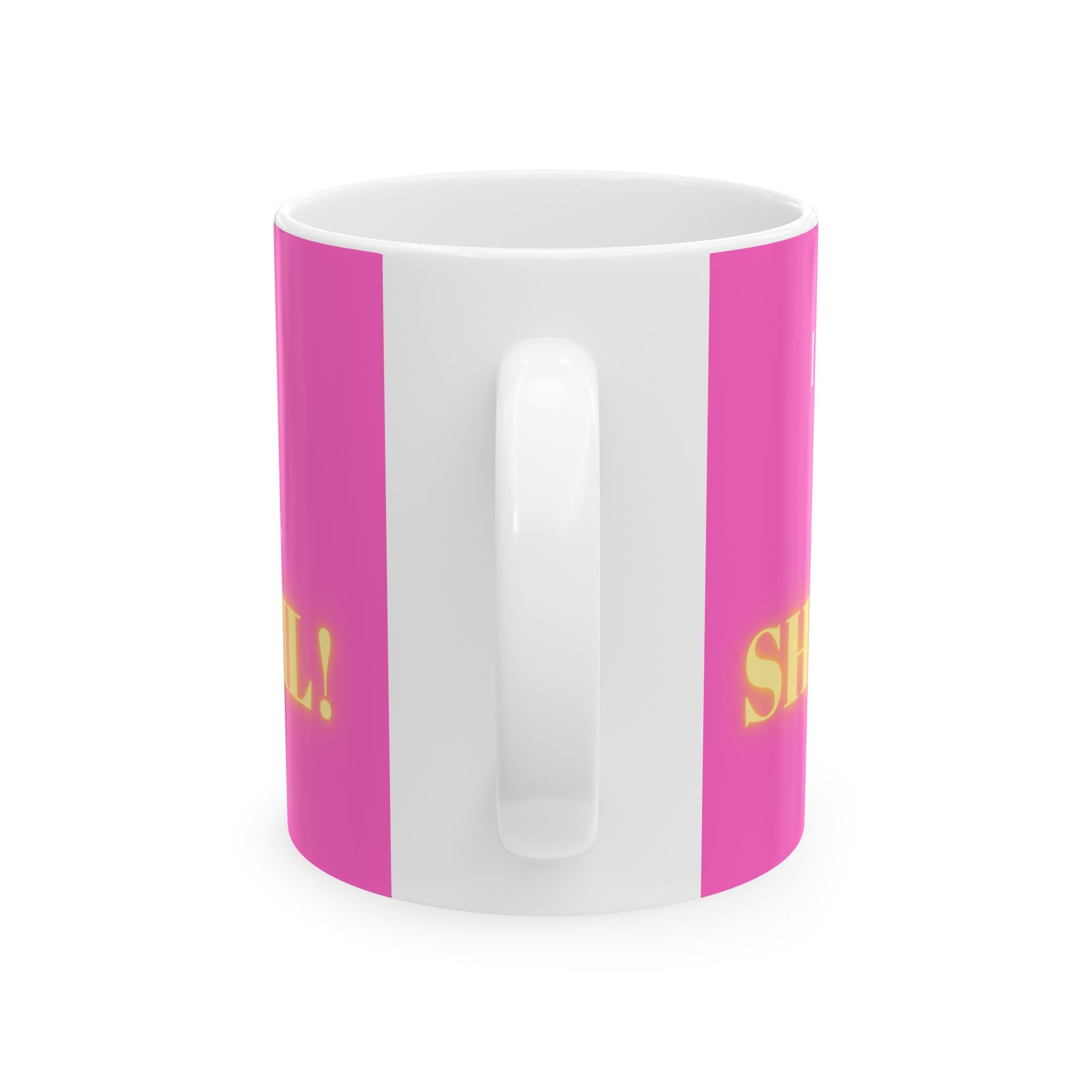 Faith Mug — "Yahweh Is Within Her; She Will Not Fail" Pink Ceramic Coffee Cup (11oz/15oz)
