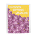Plush Blanket — "Blessed Beyond Measure" Floral Velveteen Throw