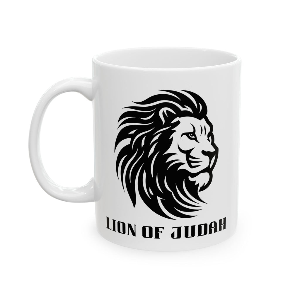 Lion of Judah Ceramic Mug – Biblical Lion Graphic Coffee Cup (11oz & 15oz)