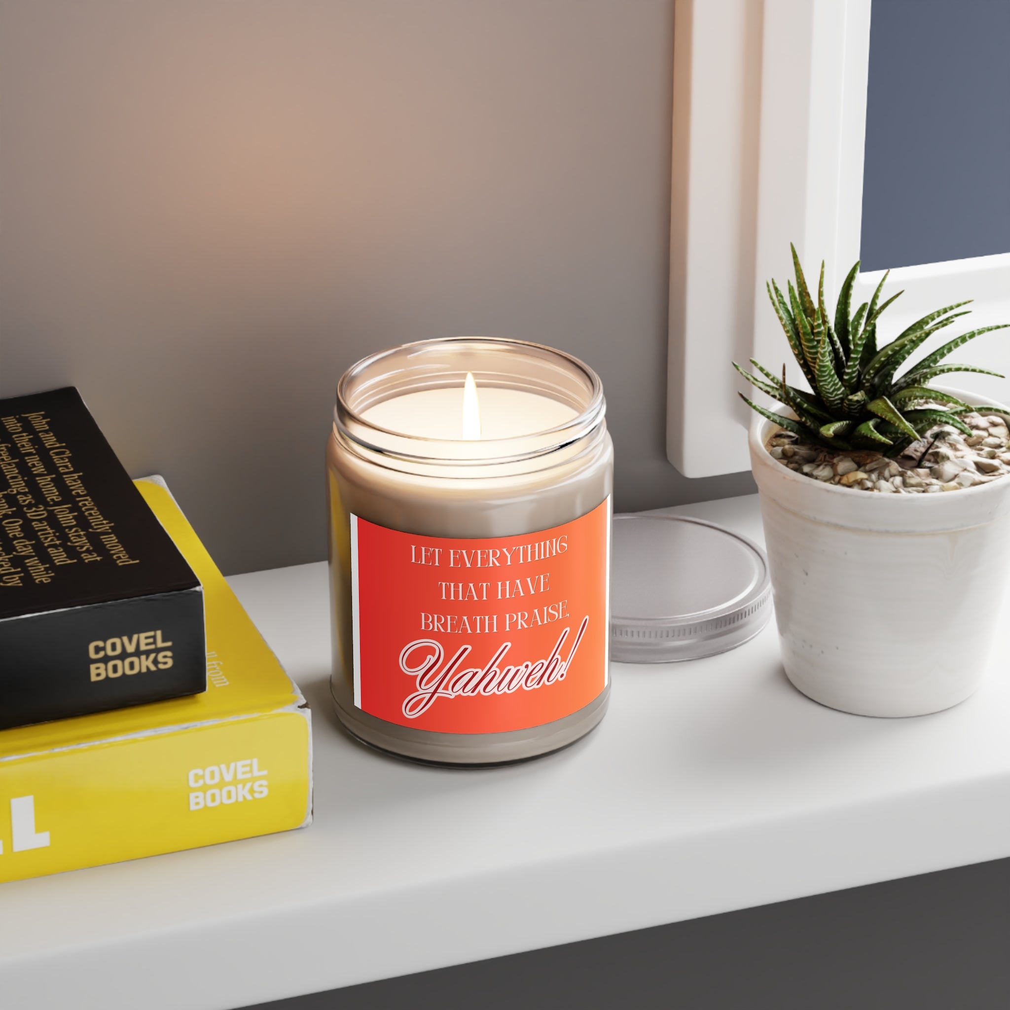 Scented Soy Candles with White Lid, 9oz
