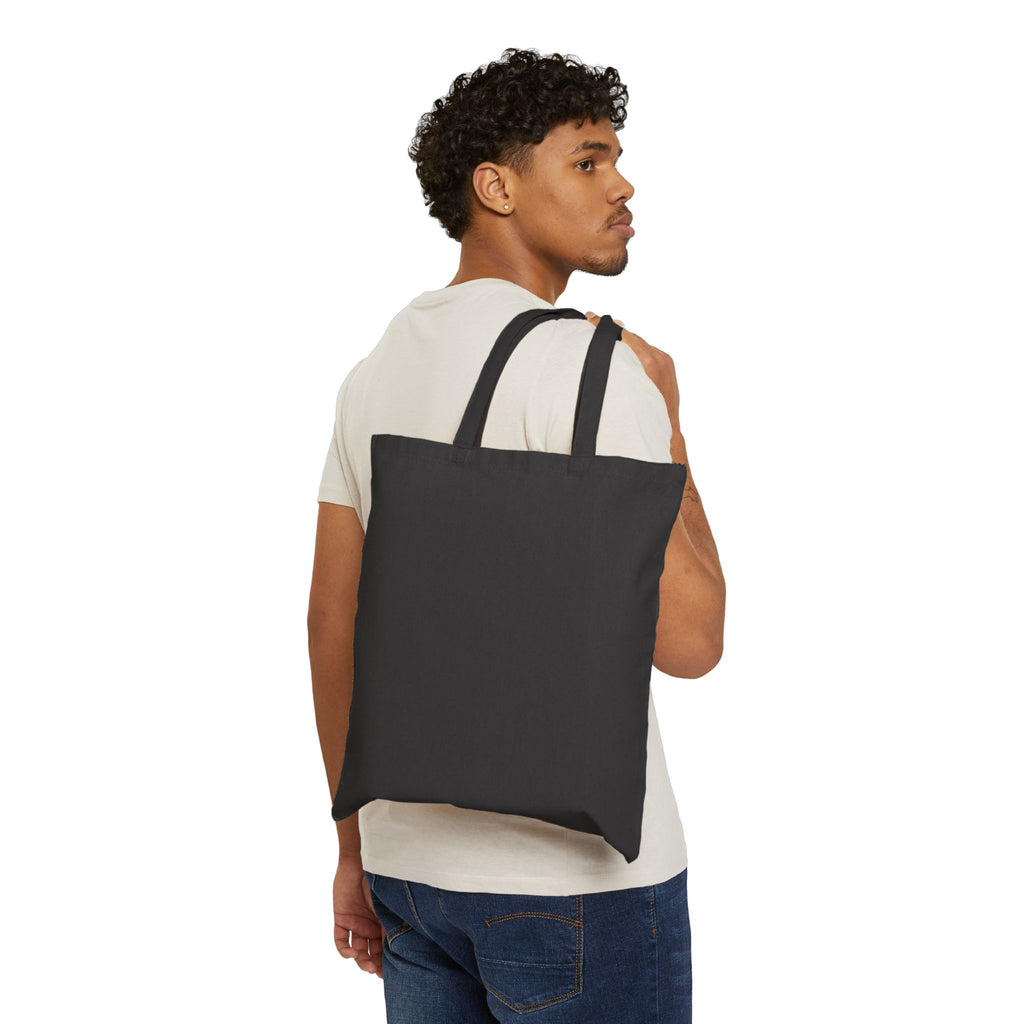 Peace Be Still Cotton Tote — Blue Floral Dove Canvas Bag